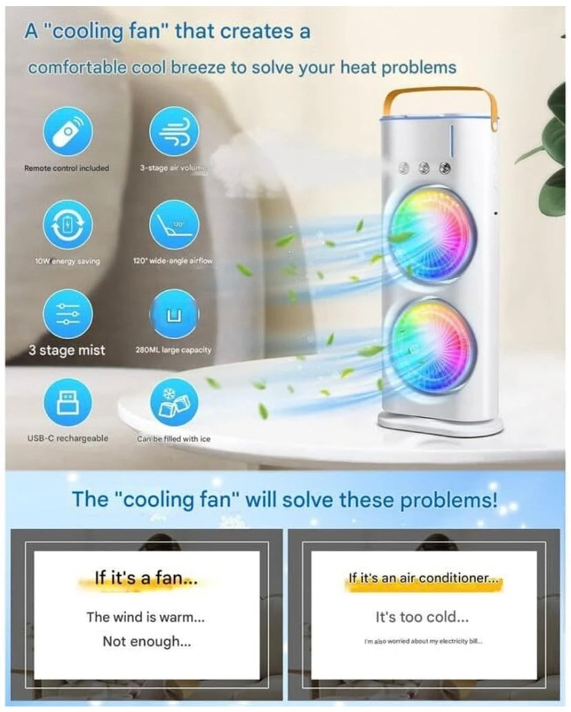 DOUBLE ENDED SPRAY FAN COLD AIR