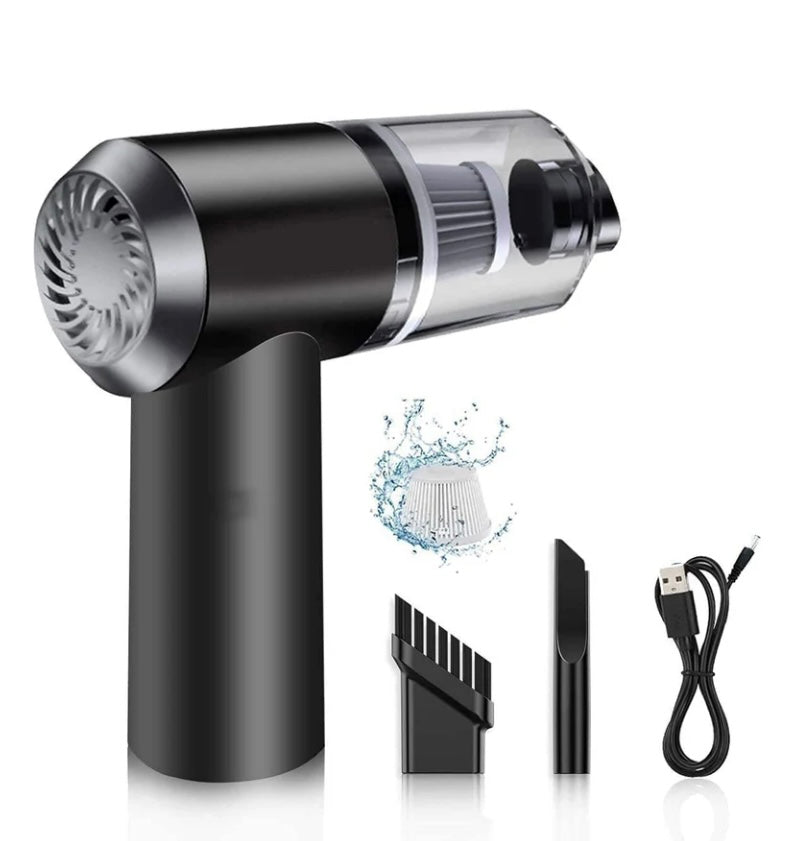 2 in 1 Wireless Vacuum Cleaner – 120W Handheld USB Rechargeable for Home & Car (1 Pc)