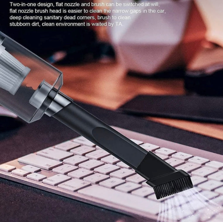2 in 1 Wireless Vacuum Cleaner – 120W Handheld USB Rechargeable for Home & Car (1 Pc)